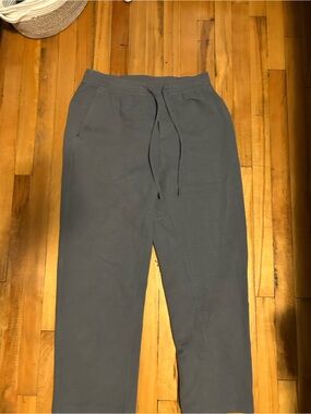 Men's Textured Lulu lemon Waffle Knit Jogger Lounge Pants - Slate Grey